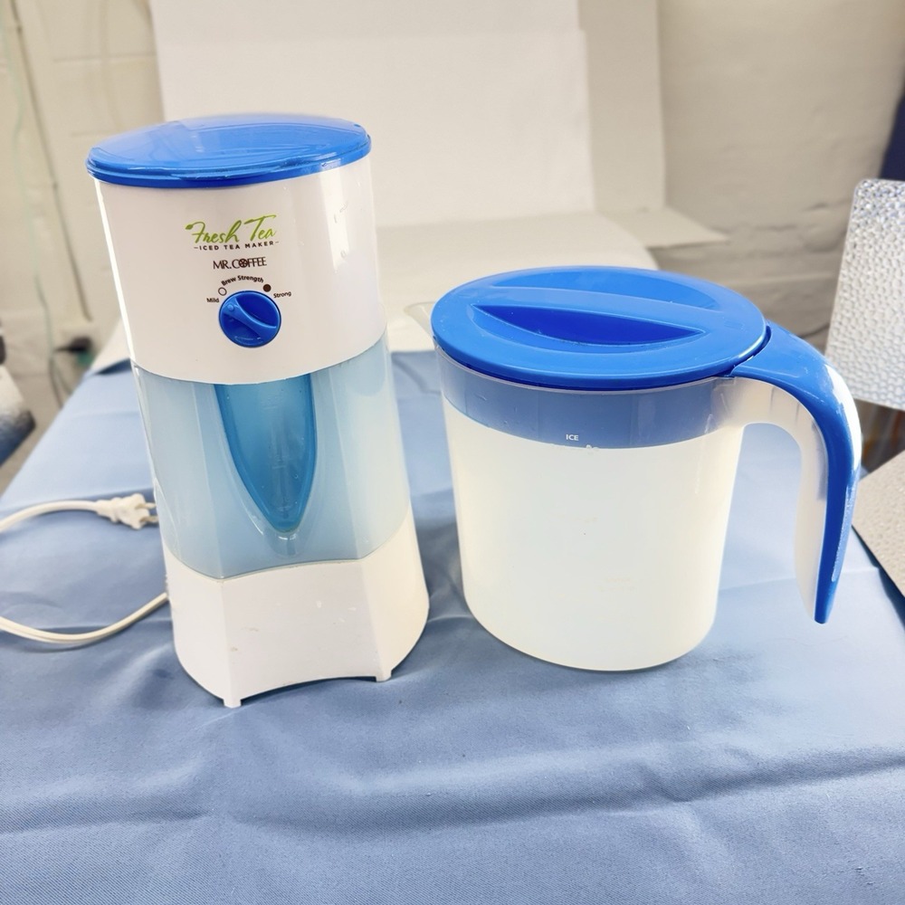 Mr. Coffee Iced Tea Maker 3 Quart Model TM70 Blue with Pitcher Tested & Working